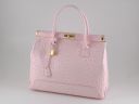 Silvia Ostrich Look Leather bag Pink TL140635