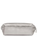 Vera Soft Metallic Leather Toiletry Case Silver TL142520