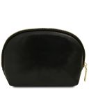 Vera Soft Metallic Leather Toiletry Case Black TL142520