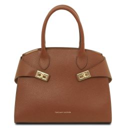 Coccola Leather Handbag Cognac TL142421