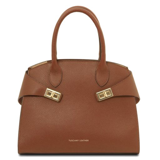 Coccola Leather Handbag Коньяк TL142421