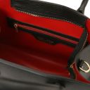 Formentera Sac à Main en Cuir et Trousse de Toilette en Cuir Souple Noir TL142524