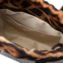 Croque Croc Print Leather Handbag Coffee TL142510