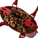 Croque Croc Print Leather Handbag Lipstick Red TL142510