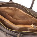 Tenace Suede Leather Handbag Dark Taupe TL142525