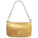 Parfait Metallic Leather Clutch Gold TL142543