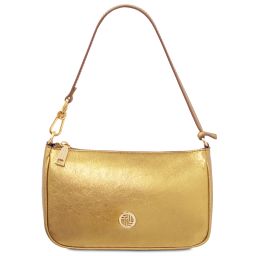 Parfait Metallic Leather Clutch Gold TL142543