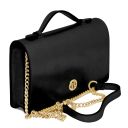 Opera Pochette in Pelle Metallic con Tracolla a Catena Nero TL142519
