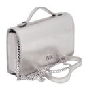Opera Metallic Leather With Chain Strap Silver TL142519