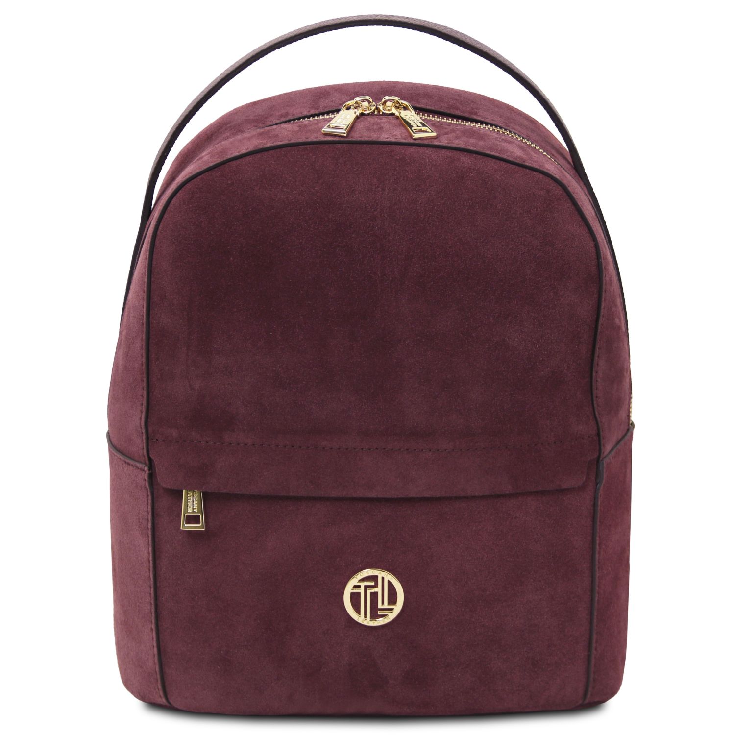 Zaino in pelle scamosciata Bordeaux