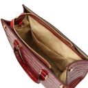 Croque Sac Cabas en Cuir Effet Croco Rouge TL142504