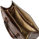 Croque Croc Print Leather Handbag Coffee TL142504