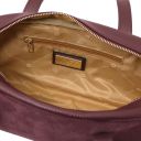 Eclaire Bolso con Badolera en Piel Agamuzada Bordeaux TL142516