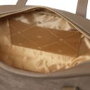 Eclaire Schultertasche aus Wildleder Dunkel Taupe TL142516