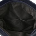 London Soft Leather Backpack Dark Blue TL142502