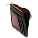 Leather Card Holder With Handle Black TL142544