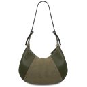 Goccia Leather Hobo bag Forest Green TL142515