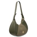 Goccia Leather Hobo bag Forest Green TL142515