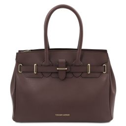 TL Bag Leather Handbag Coffee TL142174