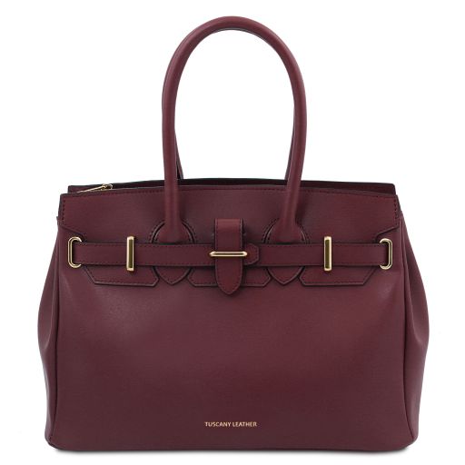 TL Bag Bolso a Mano en Piel Bordeaux TL142174