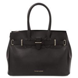TL Bag Sac à Main en Cuir Noir TL142174