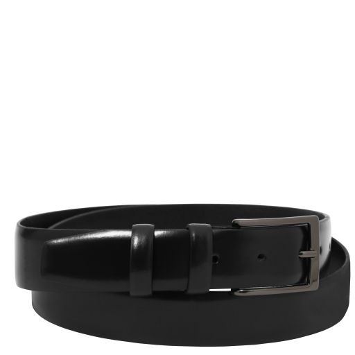 Elegant Brushed Leather Belt 35mm Black TL142539