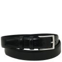 Elegant Brushed Leather Belt 35mm Black TL142538
