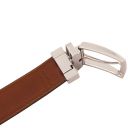 Ceinture élégante Réversible 35mm en Cuir Lisse Marron TL142541
