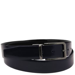 Elegant Double-sided Brushed Leather Belt 35mm Темно-синий TL142540