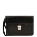 Max Leather Handy Wrist bag Black TL8075