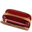 Mira Double zip Around Leather Wallet Cognac TL140809