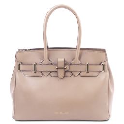 TL Bag Leather Handbag Nude TL142174