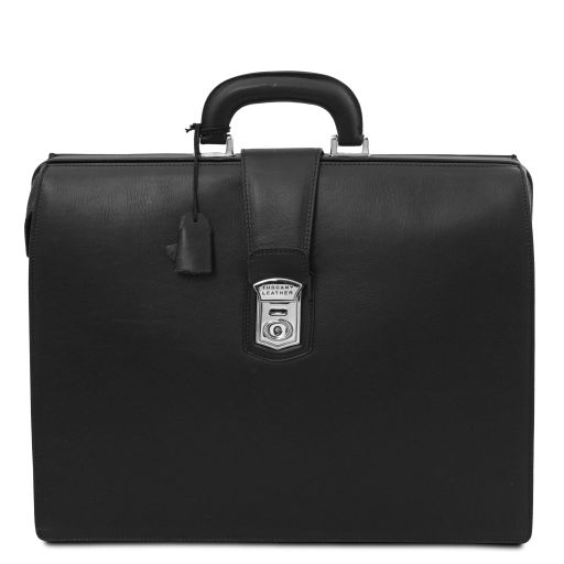 Canova Leather Doctor bag Briefcase 3 Compartments Black TL141186