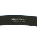 Casual Ledergürtel 35mm mit Hellblauen Kanten Schwarz TL142528