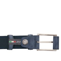 Elegant Nubuck Leather Belt 35mm Dark Blue TL142533