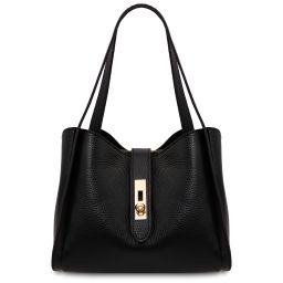 Soave Soft Leather Handbag Black TL142583
