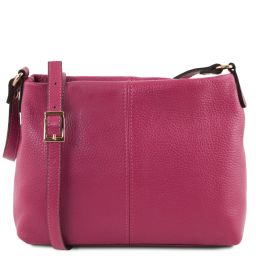 TL Bag Soft Leather Shoulder bag Fuchsia TL141720