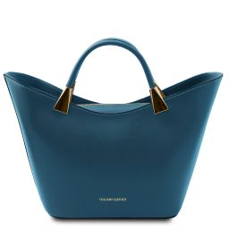 TL Bag Leather Handbag Зеленовато-голубой TL142287