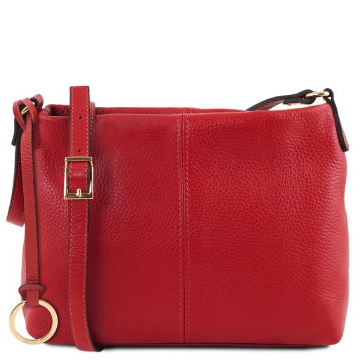 TL Bag Soft Leather Shoulder bag Lipstick Red TL141720