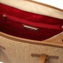 Frame Straw Effect Shoulder bag Коньяк TL142566