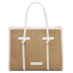 Frame Straw Effect Shoulder bag Белый TL142566