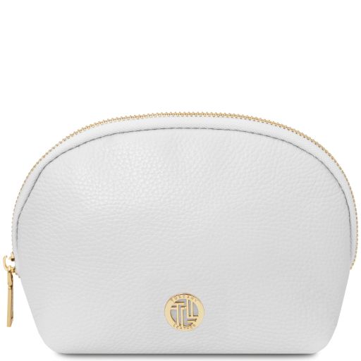 Vera Trousse in Pelle Morbida Bianco TL142438