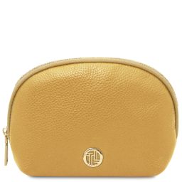 Vera Trousse de Toilette en Cuir Souple Jaune pastel TL142438
