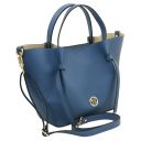 Legame Borsa Shopping in Pelle - Misura Grande Denim TL142481