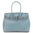 TL Bag Borsa a Mano in Pelle Celeste TL142174