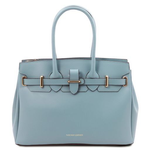 TL Bag Leather Handbag Light Blue TL142174