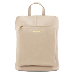 TL Bag Soft Leather Backpack for Women Бежевый TL141682