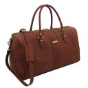 Lisbona Travel Leather Duffle bag - Large Size Brown TL142557