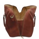 Lisbona Travel Leather Duffle bag - Large Size Brown TL142557