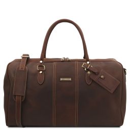 Lisbona Sac de Voyage en Cuir - Grand Modèle Marron foncé TL142557